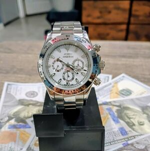 Silver and White Fully Automatic Movement  Watch Box And Papers Included